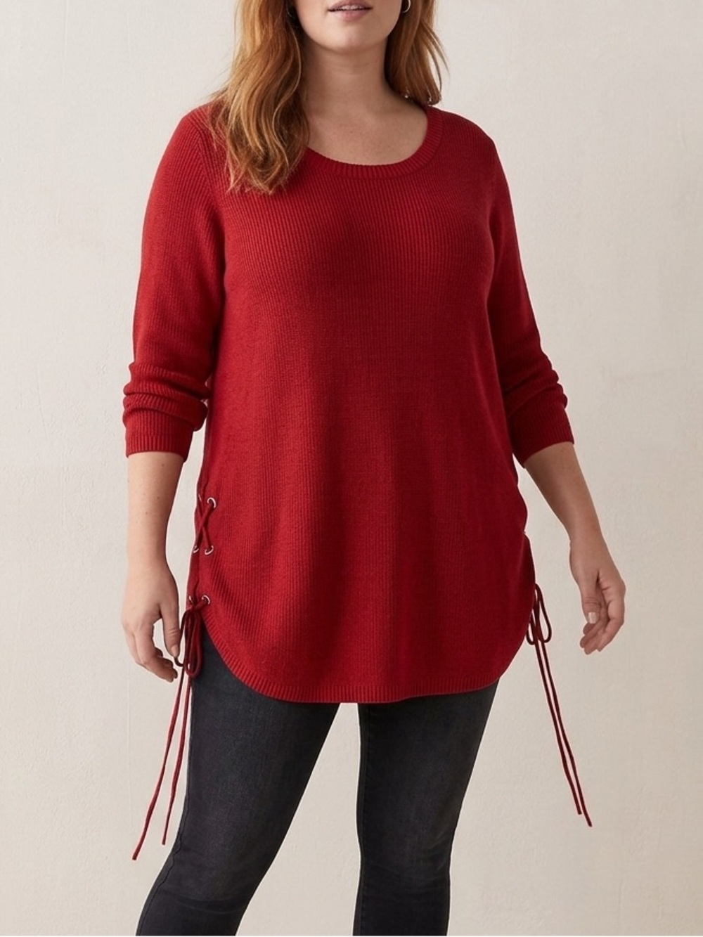 Ricki's Bright Red Ribbed Knit Sweater